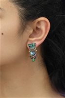 Earrings Ayala Bar Woman Emerald Reflection in Metal Alloy Cristallo R2332 - R2332